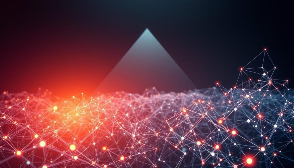 A complex neural network architecture visualized in a stunning digital illustration. In the foreground, intricate layers of interconnected nodes and synapses pulsate with an ethereal glow, conveying the dynamic flow of information. The middle ground features a sleek, minimalist backdrop of geometric shapes and gradients, hinting at the mathematical principles underlying the network's structure. The background bathes the scene in a warm, contemplative atmosphere, with subtle lighting effects that enhance the sense of depth and dimensionality. Rendered with a precise, high-resolution technique, the image captures the elegant complexity and intellectual beauty of neural network paradigms. A complex neural network architecture visualized in a stunning digital illustration. In the foreground, intricate layers of interconnected nodes and synapses pulsate with an ethereal glow, conveying the dynamic flow of information. The middle ground features a sleek, minimalist backdrop of geometric shapes and gradients, hinting at the mathematical principles underlying the network's structure. The background bathes the scene in a warm, contemplative atmosphere, with subtle lighting effects that enhance the sense of depth and dimensionality. Rendered with a precise, high-resolution technique, the image captures the elegant complexity and intellectual beauty of neural network paradigms.