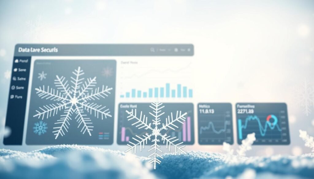 A vibrant, interactive web interface showcasing a snowflake-inspired data visualization dashboard. In the foreground, the main dashboard panel displays intricate snowflake patterns, each flake containing detailed data metrics. The middle ground features a series of navigation menus and analytics tools, their icons and typography echoing the delicate, crystalline theme. In the background, a soft, gradient-filled sky provides a serene, wintry atmosphere, accentuating the clean, minimal aesthetic. The lighting is soft and diffused, creating a sense of depth and dimension. The camera angle is slightly elevated, offering an immersive, user-centric perspective of the intuitive, snow-themed interface. A vibrant, interactive web interface showcasing a snowflake-inspired data visualization dashboard. In the foreground, the main dashboard panel displays intricate snowflake patterns, each flake containing detailed data metrics. The middle ground features a series of navigation menus and analytics tools, their icons and typography echoing the delicate, crystalline theme. In the background, a soft, gradient-filled sky provides a serene, wintry atmosphere, accentuating the clean, minimal aesthetic. The lighting is soft and diffused, creating a sense of depth and dimension. The camera angle is slightly elevated, offering an immersive, user-centric perspective of the intuitive, snow-themed interface.