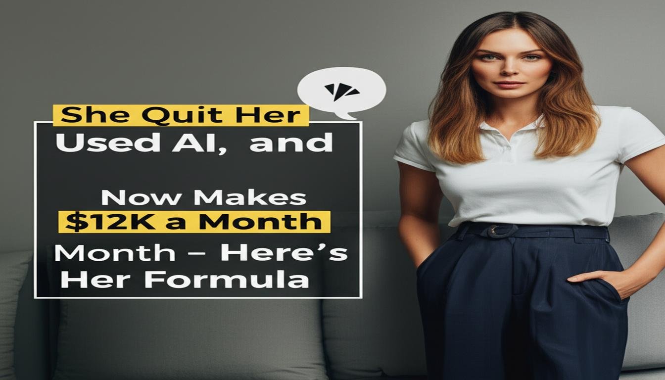 She Quit Her Job, Used AI, and Now Makes $12K a Month - Here’s Her Formula