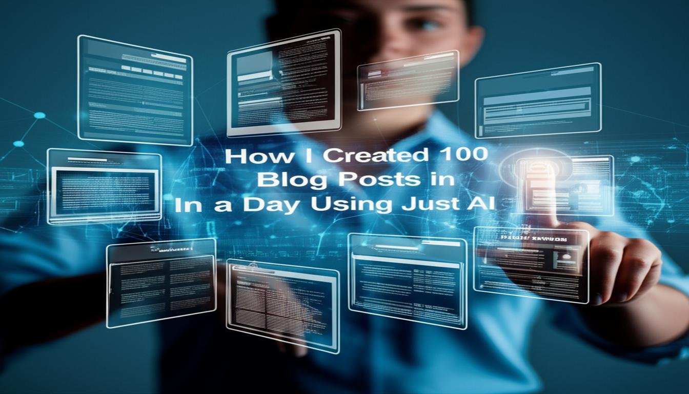 How I Created 100 Blog Posts in a Day Using Just AI